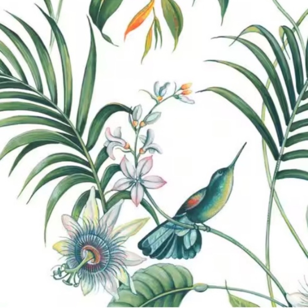 New! 1 Roll Adilah White Tropical Floral Wallpaper by Superfresco Easy, 56 sq ft - Picture 2 of 11